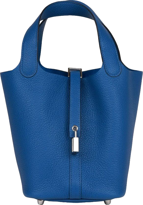 Hermes Picotin Lock 18 Bleu France Clemence Palladium Hardware