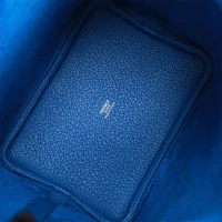 Hermes Picotin Lock 18 Bleu France Clemence Palladium Hardware
