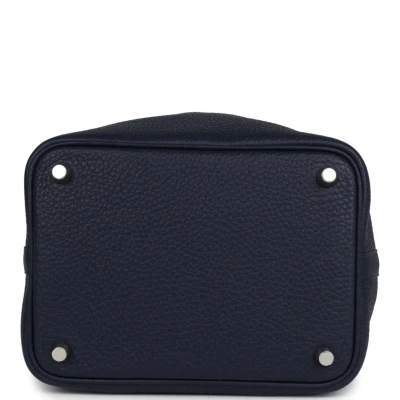 Hermes Picotin Lock 18 Bleu Nuit Clemence Palladium Hardware Hermes Picotin Lock 18 Bleu Nuit Clemence Palladium Hardware