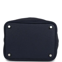 Hermes Picotin Lock 18 Bleu Nuit Clemence Palladium Hardware Hermes Picotin Lock 18 Bleu Nuit Clemence Palladium Hardware