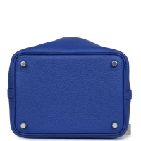 Hermes Picotin Lock 18 Bleu Royal Clemence Palladium Hardware Hermes Picotin Lock 18 Bleu Royal Clemence Palladium Hardware
