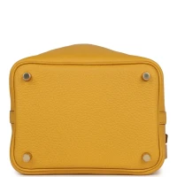 Hermes Picotin Lock 18 Jaune Ambre Clemence Gold Hardware Hermes Picotin Lock 18 Jaune Ambre Clemence Gold Hardware