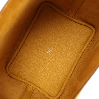 Hermes Picotin Lock 18 Jaune Ambre Clemence Gold Hardware Hermes Picotin Lock 18 Jaune Ambre Clemence Gold Hardware