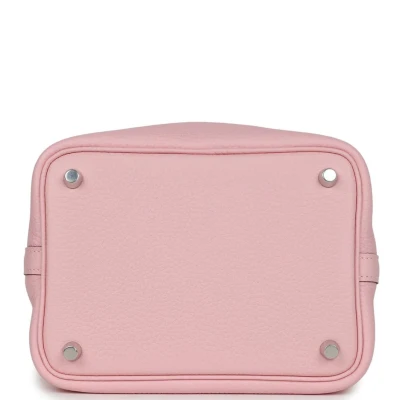 Hermes Picotin Lock 18 Rose Sakura Clemence Palladium Hardware Hermes Picotin Lock 18 Rose Sakura Clemence Palladium Hardware