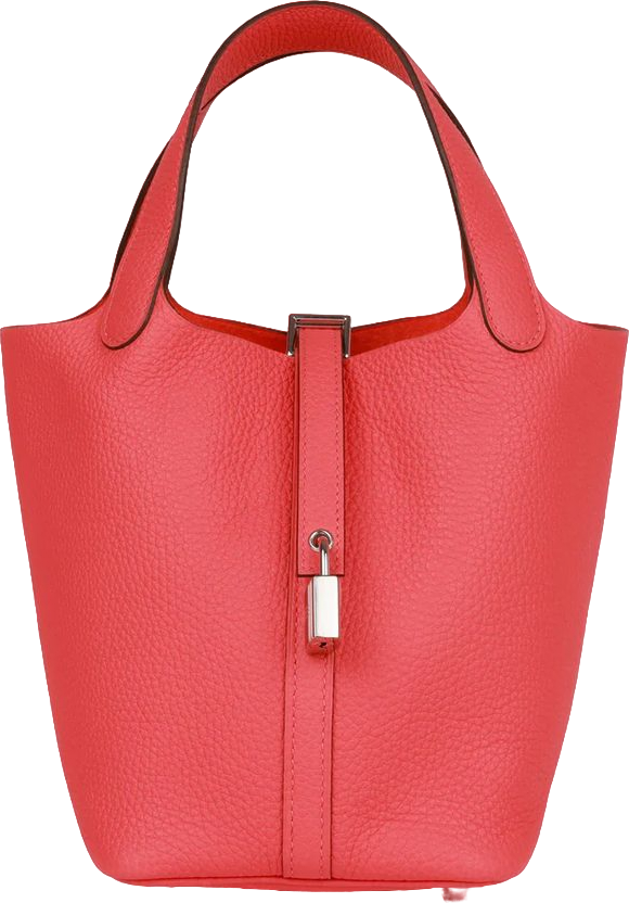 Hermes Picotin Lock 18 Rose Texas Clemence Palladium Hardware