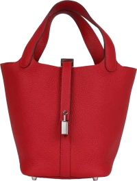 Hermes Picotin Lock 18 Vermillion Clemence Palladium Hardware Hermes Picotin Lock 18 Vermillion Clemence Palladium Hardware