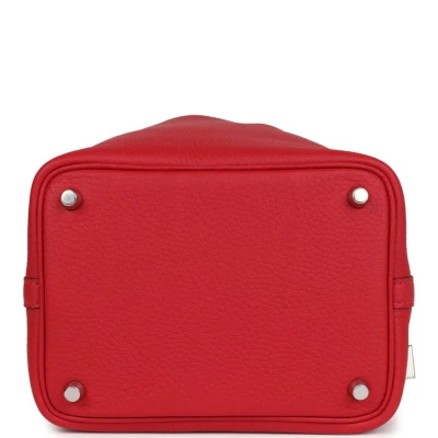 Hermes Picotin Lock 18 Vermillion Clemence Palladium Hardware Hermes Picotin Lock 18 Vermillion Clemence Palladium Hardware