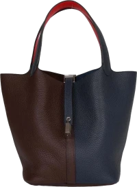 Hermes Picotin Lock 22 Casaque Bleu Nuit, Framboise and Rouge Sellier Clemence Palladium Hardware Hermes Picotin Lock 22 Casaque Bleu Nuit, Framboise and Rouge Sellier Clemence Palladium Hardware