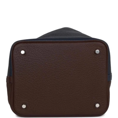 Hermes Picotin Lock 22 Casaque Bleu Nuit, Framboise and Rouge Sellier Clemence Palladium Hardware Hermes Picotin Lock 22 Casaque Bleu Nuit, Framboise and Rouge Sellier Clemence Palladium Hardware