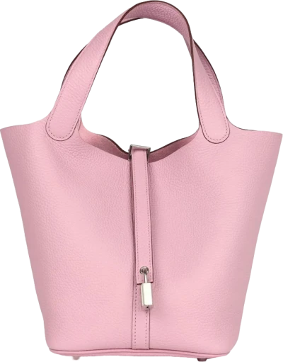 Hermes Picotin Lock 22 Mauve Sylvestre Clemence Palladium Hardware Hermes Picotin Lock 22 Mauve Sylvestre Clemence Palladium Hardware