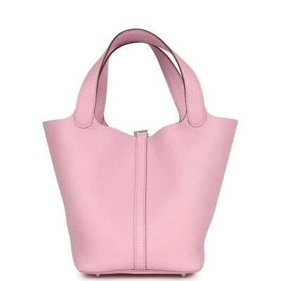 Hermes Picotin Lock 22 Mauve Sylvestre Clemence Palladium Hardware Hermes Picotin Lock 22 Mauve Sylvestre Clemence Palladium Hardware
