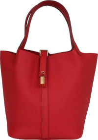 Hermes Picotin Lock 22 Vermillion Clemence Gold Hardware Hermes Picotin Lock 22 Vermillion Clemence Gold Hardware