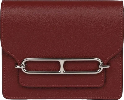 Hermes Roulis Slim Wallet Bi-Color Rouge H/Rose Azalee Evercolor Palladium Hardware Hermes Roulis Slim Wallet Bi-Color Rouge H/Rose Azalee Evercolor Palladium Hardware