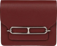 Hermes Roulis Slim Wallet Bi-Color Rouge H/Rose Azalee Evercolor Palladium Hardware Hermes Roulis Slim Wallet Bi-Color Rouge H/Rose Azalee Evercolor Palladium Hardware