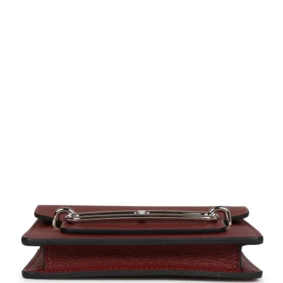 Hermes Roulis Slim Wallet Bi-Color Rouge H/Rose Azalee Evercolor Palladium Hardware Hermes Roulis Slim Wallet Bi-Color Rouge H/Rose Azalee Evercolor Palladium Hardware