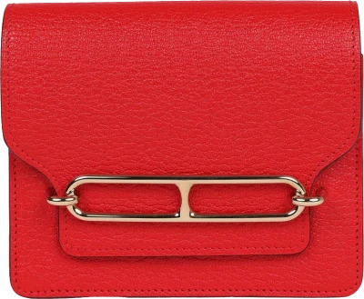 Hermes Roulis Slim Wallet Rouge de Coeur Chevre Gold Hardware Hermes Roulis Slim Wallet Rouge de Coeur Chevre Gold Hardware