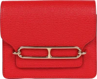 Hermes Roulis Slim Wallet Rouge de Coeur Chevre Gold Hardware Hermes Roulis Slim Wallet Rouge de Coeur Chevre Gold Hardware