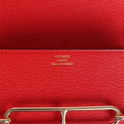Hermes Roulis Slim Wallet Rouge de Coeur Chevre Gold Hardware Hermes Roulis Slim Wallet Rouge de Coeur Chevre Gold Hardware