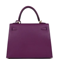 Hermes Sellier Kelly 25 Anemone Epsom Gold Hardware