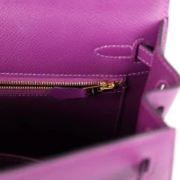 Hermes Sellier Kelly 25 Anemone Epsom Gold Hardware