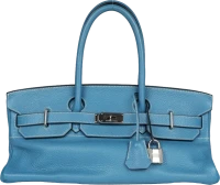 Hermes Shoulder Birkin 42 JPG Blue Jean Clemence Palladium Hardware Hermes Shoulder Birkin 42 JPG Blue Jean Clemence Palladium Hardware