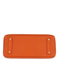 Hermes Shoulder Birkin 42 JPG Orange H Clemence Palladium Hardware Hermes Shoulder Birkin 42 JPG Orange H Clemence Palladium Hardware