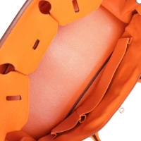 Hermes Shoulder Birkin 42 JPG Orange H Clemence Palladium Hardware Hermes Shoulder Birkin 42 JPG Orange H Clemence Palladium Hardware