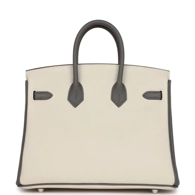 Hermes Special Order (HSS) Birkin 25 Beton and Etain Togo Brushed Palladium Hardware Hermes Special Order (HSS) Birkin 25 Beton and Etain Togo Brushed Palladium Hardware