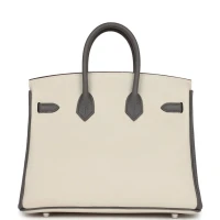 Hermes Special Order (HSS) Birkin 25 Beton and Etain Togo Brushed Palladium Hardware Hermes Special Order (HSS) Birkin 25 Beton and Etain Togo Brushed Palladium Hardware