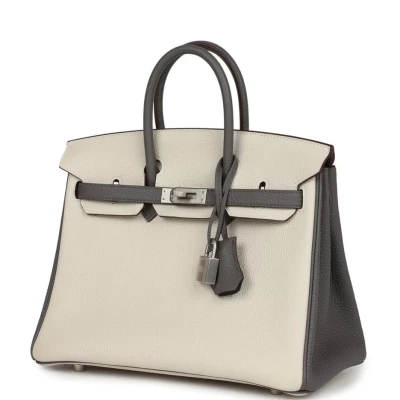 Hermes Special Order (HSS) Birkin 25 Beton and Etain Togo Brushed Palladium Hardware Hermes Special Order (HSS) Birkin 25 Beton and Etain Togo Brushed Palladium Hardware