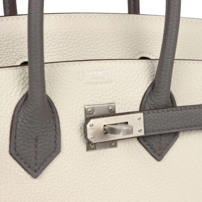Hermes Special Order (HSS) Birkin 25 Beton and Etain Togo Brushed Palladium Hardware Hermes Special Order (HSS) Birkin 25 Beton and Etain Togo Brushed Palladium Hardware