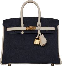 Hermes Special Order (HSS) Birkin 25 Bleu Nuit and Craie Togo Gold Hardware Hermes Special Order (HSS) Birkin 25 Bleu Nuit and Craie Togo Gold Hardware