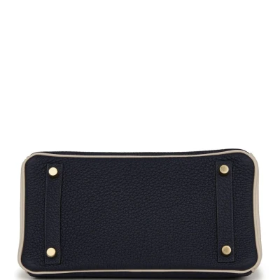 Hermes Special Order (HSS) Birkin 25 Bleu Nuit and Craie Togo Gold Hardware Hermes Special Order (HSS) Birkin 25 Bleu Nuit and Craie Togo Gold Hardware