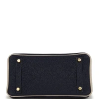 Hermes Special Order (HSS) Birkin 25 Bleu Nuit and Craie Togo Gold Hardware Hermes Special Order (HSS) Birkin 25 Bleu Nuit and Craie Togo Gold Hardware