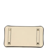 Hermes Special Order (HSS) Birkin 25 Craie and Black Togo Brushed Gold Hardware Hermes Special Order (HSS) Birkin 25 Craie and Black Togo Brushed Gold Hardware