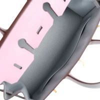 Hermes Special Order (HSS) Birkin 25 Mauve Sylvestre and Bleu Glacier Epsom Brushed Gold Hardware Hermes Special Order (HSS) Birkin 25 Mauve Sylvestre and Bleu Glacier Epsom Brushed Gold Hardware
