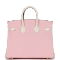 Hermes Special Order (HSS) Birkin 25 Rose Sakura and Nata Chevre Brushed Gold Hardware