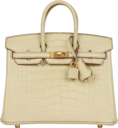 Hermes Special Order (HSS) Birkin 25 Vanille Matte Alligator Brushed Gold Hardware Hermes Special Order (HSS) Birkin 25 Vanille Matte Alligator Brushed Gold Hardware