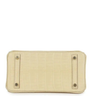 Hermes Special Order (HSS) Birkin 25 Vanille Matte Alligator Brushed Gold Hardware Hermes Special Order (HSS) Birkin 25 Vanille Matte Alligator Brushed Gold Hardware