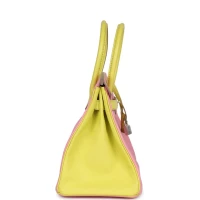 Hermes Special Order (HSS) Birkin 30 Rose Confetti and Lime Chevre Mysore Palladium Hardware Hermes Special Order (HSS) Birkin 30 Rose Confetti and Lime Chevre Mysore Palladium Hardware
