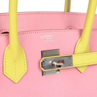 Hermes Special Order (HSS) Birkin 30 Rose Confetti and Lime Chevre Mysore Palladium Hardware Hermes Special Order (HSS) Birkin 30 Rose Confetti and Lime Chevre Mysore Palladium Hardware