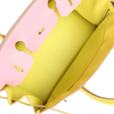 Hermes Special Order (HSS) Birkin 30 Rose Confetti and Lime Chevre Mysore Palladium Hardware Hermes Special Order (HSS) Birkin 30 Rose Confetti and Lime Chevre Mysore Palladium Hardware