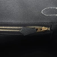 Hermes Special Order (HSS) Birkin 30 White and Black Clemence Brushed Gold Hardware