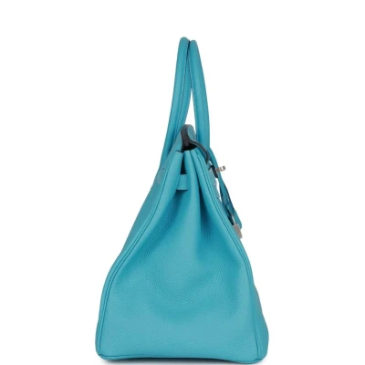 Hermes Special Order (HSS) Birkin 35 Bleu du Nord Verso Togo Brushed Palladium Hardware Hermes Special Order (HSS) Birkin 35 Bleu du Nord Verso Togo Brushed Palladium Hardware