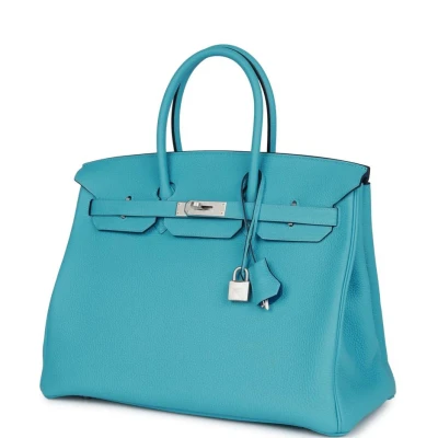 Hermes Special Order (HSS) Birkin 35 Bleu du Nord Verso Togo Brushed Palladium Hardware Hermes Special Order (HSS) Birkin 35 Bleu du Nord Verso Togo Brushed Palladium Hardware