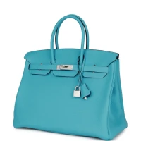 Hermes Special Order (HSS) Birkin 35 Bleu du Nord Verso Togo Brushed Palladium Hardware Hermes Special Order (HSS) Birkin 35 Bleu du Nord Verso Togo Brushed Palladium Hardware