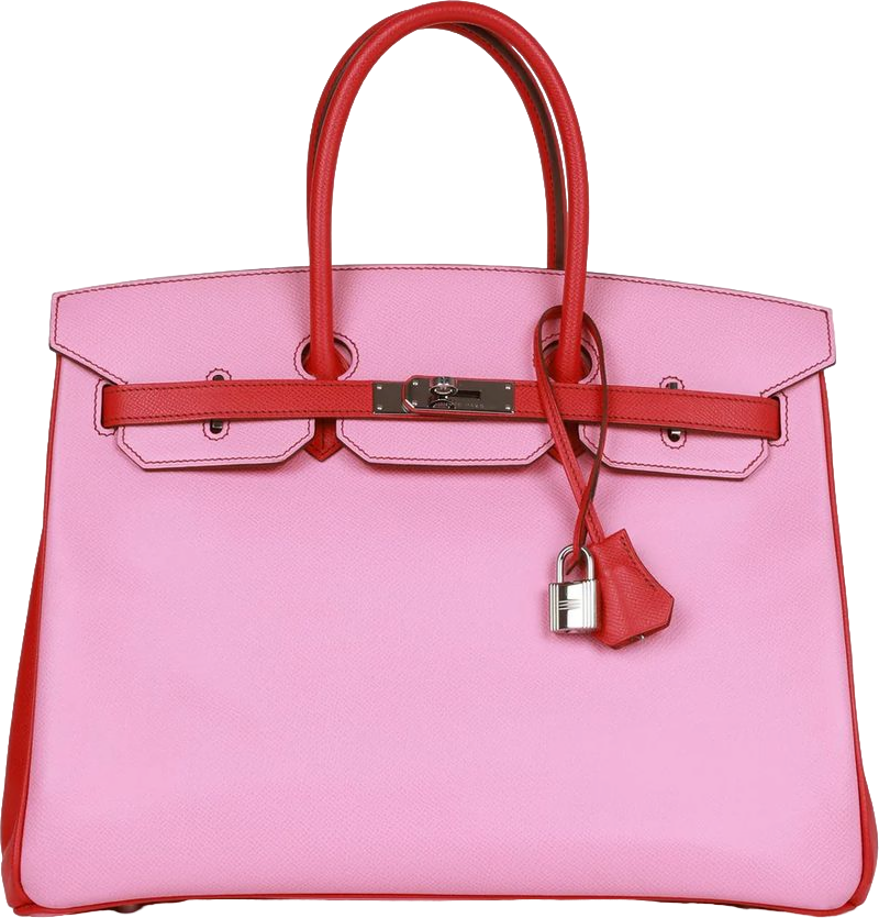 Hermes Special Order (HSS) Birkin 35 Bubblegum and Bougainvillea Epsom Palladium Hardware