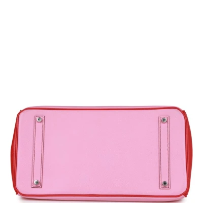 Hermes Special Order (HSS) Birkin 35 Bubblegum and Bougainvillea Epsom Palladium Hardware