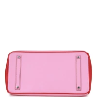 Hermes Special Order (HSS) Birkin 35 Bubblegum and Bougainvillea Epsom Palladium Hardware