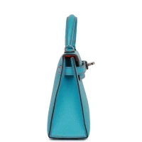 Hermes Special Order (HSS) Kelly Sellier 20 Bleu du Nord and Bougainvillea Epsom Palladium Hardware Hermes Special Order (HSS) Kelly Sellier 20 Bleu du Nord and Bougainvillea Epsom Palladium Hardware